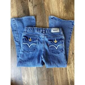 Y2K Levis Flare Leg Denim Jeans Girls 4